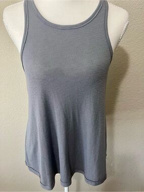 Free People Long Beach Women's Ribbed Tank Top in Gray